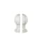 7" White Marble Globe Sleek Orb Decorative Bookends, 2ct.